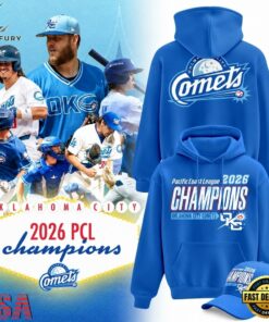 Oklahoma City Comets Pacific Coast League Champions 2026 Blue Hoodie, Viral 3D Graphic Tee Oklahoma City Comets Pacific Coast League Champions 2026 Blue Hoodie