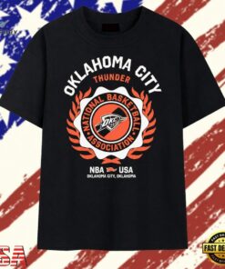 Oklahoma City Thunder National Basketball Association Logo T Shirt, Trendy 2D Print Shirt Oklahoma City Thunder National Basketball Association Logo T Shirt