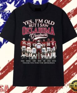 Oklahoma Sooners Football Greatness Legends Signatures Vintage T Shirt, Trendy 2D Print Shirt Oklahoma Sooners Football Greatness Legends Signatures Vintage T Shirt