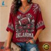 Oklahoma Sooners NCAA Vintage Floral Bow V Neck T Shirt, NCAA V Neck Fan Shirt 2 Oklahoma Sooners NCAA Vintage Floral Bow V Neck T Shirt, NCAA V Neck Fan Shirt Oklahoma Sooners Ncaa Vintage Floral Bow V Neck T Shirt