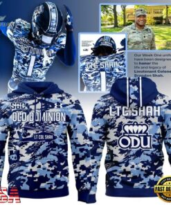 Old Dominion Monarchs Lieutenant Colonel Brandon Shah Hoodie, Viral 3D Graphic Tee Old Dominion Monarchs Lieutenant Colonel Brandon Shah Hoodie