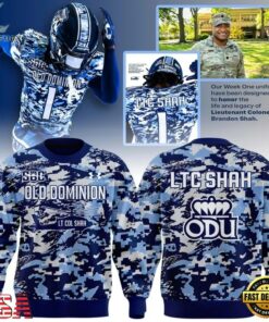 Old Dominion Monarchs Lieutenant Colonel Brandon Shah Sweatshirt, Viral 3D Graphic Tee Old Dominion Monarchs Lieutenant Colonel Brandon Shah Sweatshirt