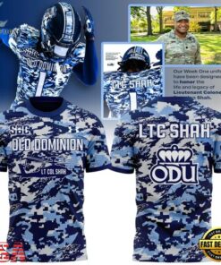 Old Dominion Monarchs Lieutenant Colonel Brandon Shah T Shirt, Viral 3D Graphic Tee Old Dominion Monarchs Lieutenant Colonel Brandon Shah T Shirt