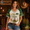 Oregon Ducks NCAA Bow and Floral Team Spirit V Neck T Shirt, NCAA V Neck Fan Shirt Oregon Ducks Ncaa Bow And Floral Team Spirit V Neck T Shirt