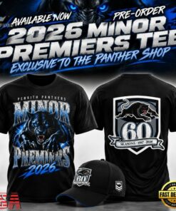 Penrith Panthers 2026 Minor Premiers Exclusive 3D Shirt, Viral 3D Graphic Tee Penrith Panthers 2026 Minor Premiers Exclusive 3D Shirt