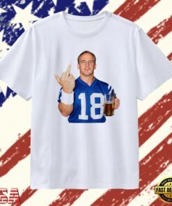 Peyton Manning Indianapolis Colts 18 NFL T Shirt, Trendy 2D Print Shirt Peyton Manning Indianapolis Colts 18 Nfl T Shirt