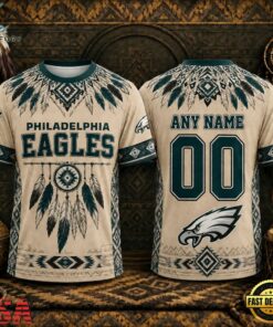Philadelphia Eagles 2026 NFL Native American Heritage 3D Shirt, Sports Fans 3D Shirt Philadelphia Eagles 2026 Nfl Native American Heritage 3D Shirt
