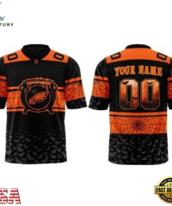 Philadelphia Eagles Happy Halloween Day 2026 Personalized Football Jersey, Viral 3D Graphic Tee Philadelphia Eagles Happy Halloween Day 2026 Personalized Football Jersey