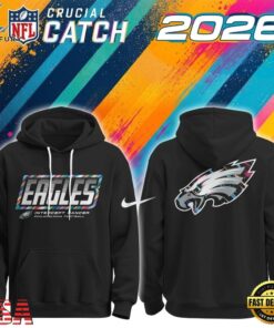 Philadelphia Eagles NFL 2026 Crucial Catch Limited Edition Black Hoodie, Viral 3D Graphic Tee Philadelphia Eagles Nfl 2026 Crucial Catch Limited Edition Black Hoodie