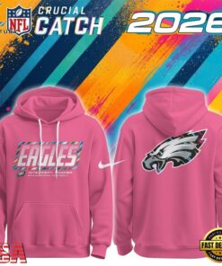 Philadelphia Eagles NFL 2026 Crucial Catch Limited Edition Pink Hoodie Shirt, Viral 3D Graphic Tee Philadelphia Eagles Nfl 2026 Crucial Catch Limited Edition Pink Hoodie Shirt