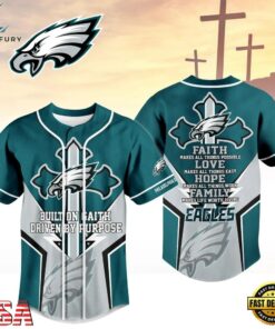 Philadelphia Eagles NFL Blessed Beyond The Score Baseball Jersey, NFL Baseball Shirt Philadelphia Eagles Nfl Blessed Beyond The Score Baseball Jersey
