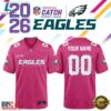 Philadelphia Eagles NFL Crucial Catch 2026 Pink Limited Edition Football Jersey, Fashion Football Jersey Philadelphia Eagles Nfl Crucial Catch 2026 Pink Limited Edition Football Jersey