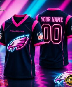 Philadelphia Eagles NFL Electric Glow Custom Football Jersey, Trending NFL Jersey Philadelphia Eagles Nfl Electric Glow Custom Football Jersey