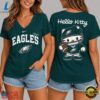 Philadelphia Eagles NFL Hello Kitty Football V Neck T Shirt, NFL Team V Neck Tee 3 Philadelphia Eagles NFL Hello Kitty Football V Neck T Shirt, NFL Team V Neck Tee Philadelphia Eagles Nfl Hello Kitty Football V Neck T Shirt