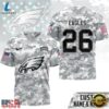 Philadelphia Eagles NFL Salute to Service Custom Name & Number Camo 3D Shirt, Sports Fans 3D Shirt Philadelphia Eagles Nfl Salute TO Service Custom Name Number Camo 3D Shirt