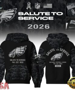 Philadelphia Eagles Salute to Service Camo 2026 Black Hoodie, Viral 3D Graphic Tee Philadelphia Eagles Salute TO Service Camo 2026 Black Hoodie