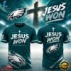 Philadelphia Eagles x Jesus Won 2026 Special New T Shirt, Viral 3D Graphic Tee Philadelphia Eagles X Jesus Won 2026 Special New T Shirt