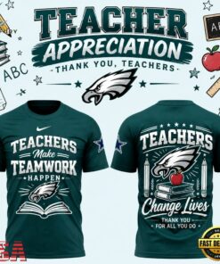 Philadelphia Eagles x Teacher Appreciation 2026 New T Shirt, Viral 3D Graphic Tee Philadelphia Eagles X Teacher Appreciation 2026 New T Shirt