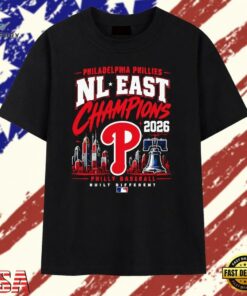 Philadelphia Phillies 2026 NL East Champions Philly Baseball Built Different T Shirt, Trendy 2D Print Shirt Philadelphia Phillies 2026 NL East Champions Philly Baseball Built Different T Shirt