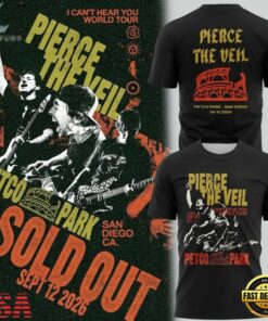 Pierce The Veil I Can’t Hear You World Tour 2026 T Shirt, Trending Music 3D Tee Pierce The Veil I Can T Hear You World Tour 2026 T Shirt