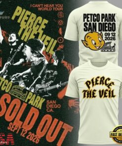 Pierce The Veil x San Diego Padres 2026 Limited Edition T Shirt, Trending Music 3D Tee Pierce The Veil X San Diego Padres 2026 Limited Edition T Shirt