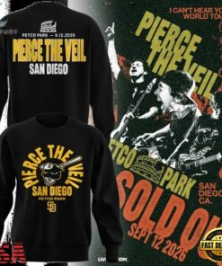 Pierce The Veil x San Diego Padres 2026 Sweatshirt, Trending Music 3D Tee Pierce The Veil X San Diego Padres 2026 Sweatshirt
