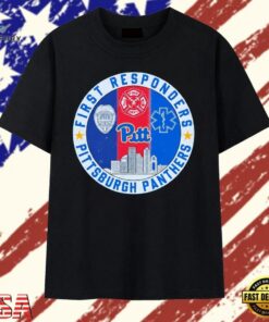 Pittsburgh Panthers First Responders Fire Dept and Police T Shirt, Trendy 2D Print Shirt Pittsburgh Panthers First Responders Fire Dept And Police T Shirt