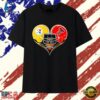 Pittsburgh Steelers and Texas Tech Red Raiders Football Heart T Shirt, Trendy 2D Print Shirt 3 Pittsburgh Steelers and Texas Tech Red Raiders Football Heart T Shirt, Trendy 2D Print Shirt Pittsburgh Steelers And Texas Tech Red Raiders Football Heart T Shirt