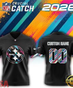 Pittsburgh Steelers NFL 2026 Crucial Catch Limited Edition Black Football Jersey, Fashion Football Jersey Pittsburgh Steelers Nfl 2026 Crucial Catch Limited Edition Black Football Jersey