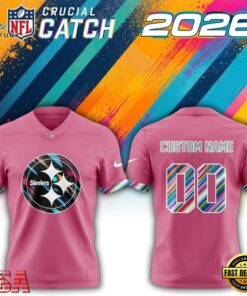 Pittsburgh Steelers NFL 2026 Crucial Catch Limited Edition Pink Football Jersey, Fashion Football Jersey Pittsburgh Steelers Nfl 2026 Crucial Catch Limited Edition Pink Football Jersey