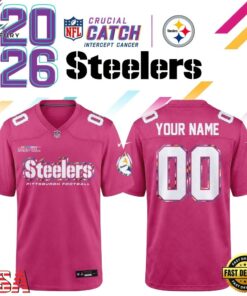 Pittsburgh Steelers NFL Crucial Catch 2026 Pink Limited Edition Football Jersey, Fashion Football Jersey Pittsburgh Steelers Nfl Crucial Catch 2026 Pink Limited Edition Football Jersey