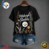 Pittsburgh Steelers NFL Floral Garden V Neck T Shirt, NFL Team V Neck Tee 2 Pittsburgh Steelers NFL Floral Garden V Neck T Shirt, NFL Team V Neck Tee Pittsburgh Steelers Nfl Floral Garden V Neck T Shirt