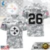 Pittsburgh Steelers NFL Salute to Service Custom Name & Number Camo 3D Shirt, Sports Fans 3D Shirt Pittsburgh Steelers Nfl Salute TO Service Custom Name Number Camo 3D Shirt