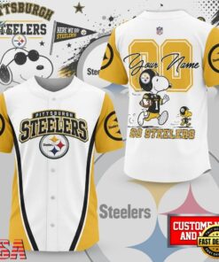 Pittsburgh Steelers NFL Snoopy Ultimate Game Day Personalized Jersey Shirt, NFL Baseball Shirt Pittsburgh Steelers Nfl Snoopy Ultimate Game Day Personalized Jersey Shirt