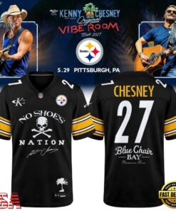 Pittsburgh Steelers x Kenny Chesney The Original Vibe Room Tour 2027 Football Jersey, Fashion Football Jersey Pittsburgh Steelers X Kenny Chesney The Original Vibe Room Tour 2027 Football Jersey