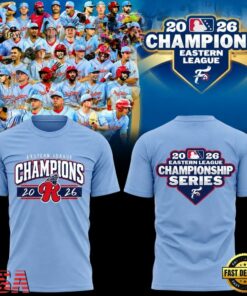 Reading Fightin Phils 2026 Eastern League Champions T Shirt, Viral 3D Graphic Tee Reading Fightin Phils 2026 Eastern League Champions T Shirt