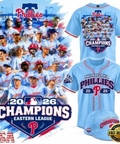 Reading Fightin Phils Eastern League Champions Team Graphic Baseball Jersey, Hot Baseball Jersey Reading Fightin Phils Eastern League Champions Team Graphic Baseball Jersey