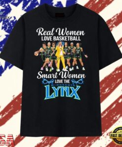 Real Women Love Basketball Smart Women Love Minnesota Lynx T Shirt, Trendy 2D Print Shirt Real Women Love Basketball Smart Women Love Minnesota Lynx T Shirt