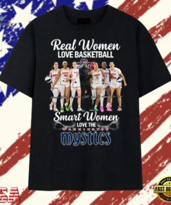 Real Women Love Basketball Smart Women Love Washington Mystics T Shirt, Trendy 2D Print Shirt Real Women Love Basketball Smart Women Love Washington Mystics T Shirt