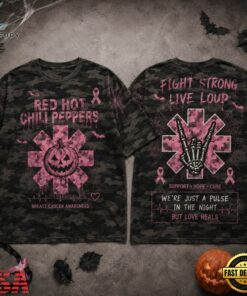 Red Hot Fight Club Halloween Camo Breast Cancer Awareness 3D Shirt, Trending Music 3D Tee Red Hot Fight Club Halloween Camo Breast Cancer Awareness 3D Shirt