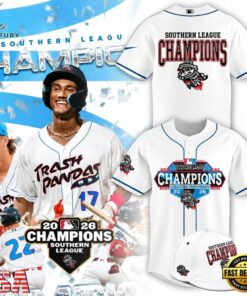 Rocket City Trash Pandas Southern League Champions 2026 Baseball Jersey, Hot Baseball Jersey Rocket City Trash Pandas Southern League Champions 2026 Baseball Jersey