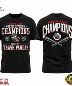 Rocket City Trash Pandas Southern League North Division Championship 2026 T Shirt, Viral 3D Graphic Tee Rocket City Trash Pandas Southern League North Division Championship 2026 T Shirt
