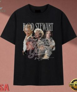 Rod Stewart Forever Young Vintage Graphic T Shirt, Music 2D Graphic Tee Rod Stewart Forever Young Vintage Graphic T Shirt