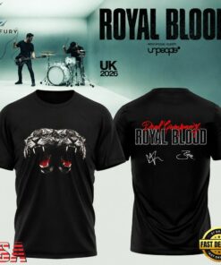 Royal Blood UK Tour Dead Company 2026 Special New Black T Shirt, Trending Music 3D Tee Royal Blood UK Tour Dead Company 2026 Special New Black T Shirt