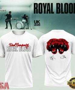 Royal Blood UK Tour Dead Company 2026 Special New White T Shirt, Trending Music 3D Tee Royal Blood UK Tour Dead Company 2026 Special New White T Shirt