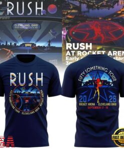 Rush x Cleveland Cavaliers Fifty Something Tour 2026 T Shirt, Trending Music 3D Tee Rush X Cleveland Cavaliers Fifty Something Tour 2026 T Shirt