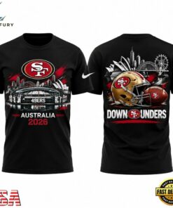 San Francisco 49ers 2026 Melbourne Game Special New Black T Shirt, Viral 3D Graphic Tee San Francisco 49ers 2026 Melbourne Game Special New Black T Shirt