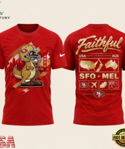 San Francisco 49ers 2026 Melbourne Game Special New Red T Shirt, Viral 3D Graphic Tee San Francisco 49ers 2026 Melbourne Game Special New Red T Shirt