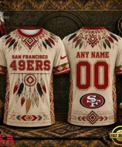 San Francisco 49ers 2026 NFL Native American Heritage 3D Shirt, Sports Fans 3D Shirt San Francisco 49ers 2026 Nfl Native American Heritage 3D Shirt