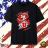 San Francisco 49ers and Utah Utes Ripped Logo T Shirt, Trendy 2D Print Shirt 2 San Francisco 49ers and Utah Utes Ripped Logo T Shirt, Trendy 2D Print Shirt San Francisco 49ers And Utah Utes Ripped Logo T Shirt